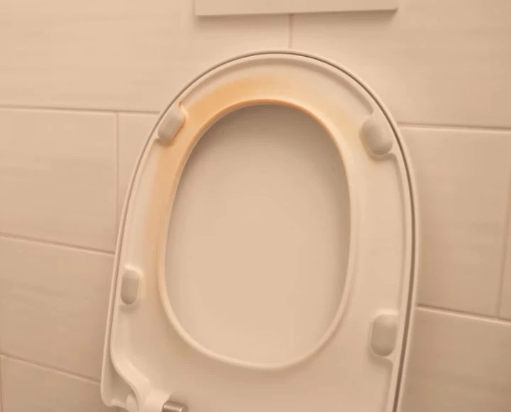 yellow toilet seat