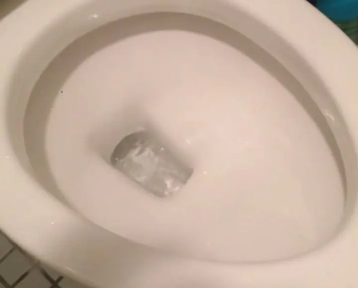 get rid off tiny air bubbles in toilet bowl