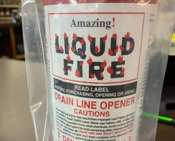liquid fire drain cleaner instructions
